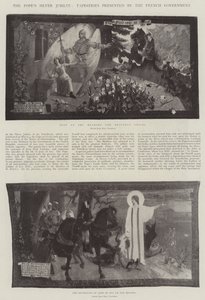 教皇のシルバージュビリー、フランス政府が贈ったタペストリー 作： Jean Paul Laurens